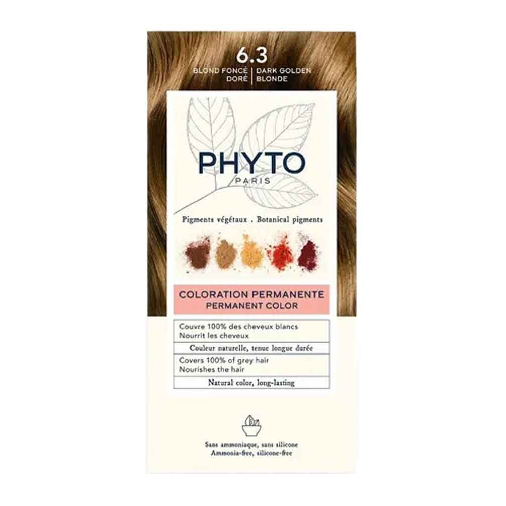 Краска для волос Темный золотистый блонд 6.3 Phytocolor