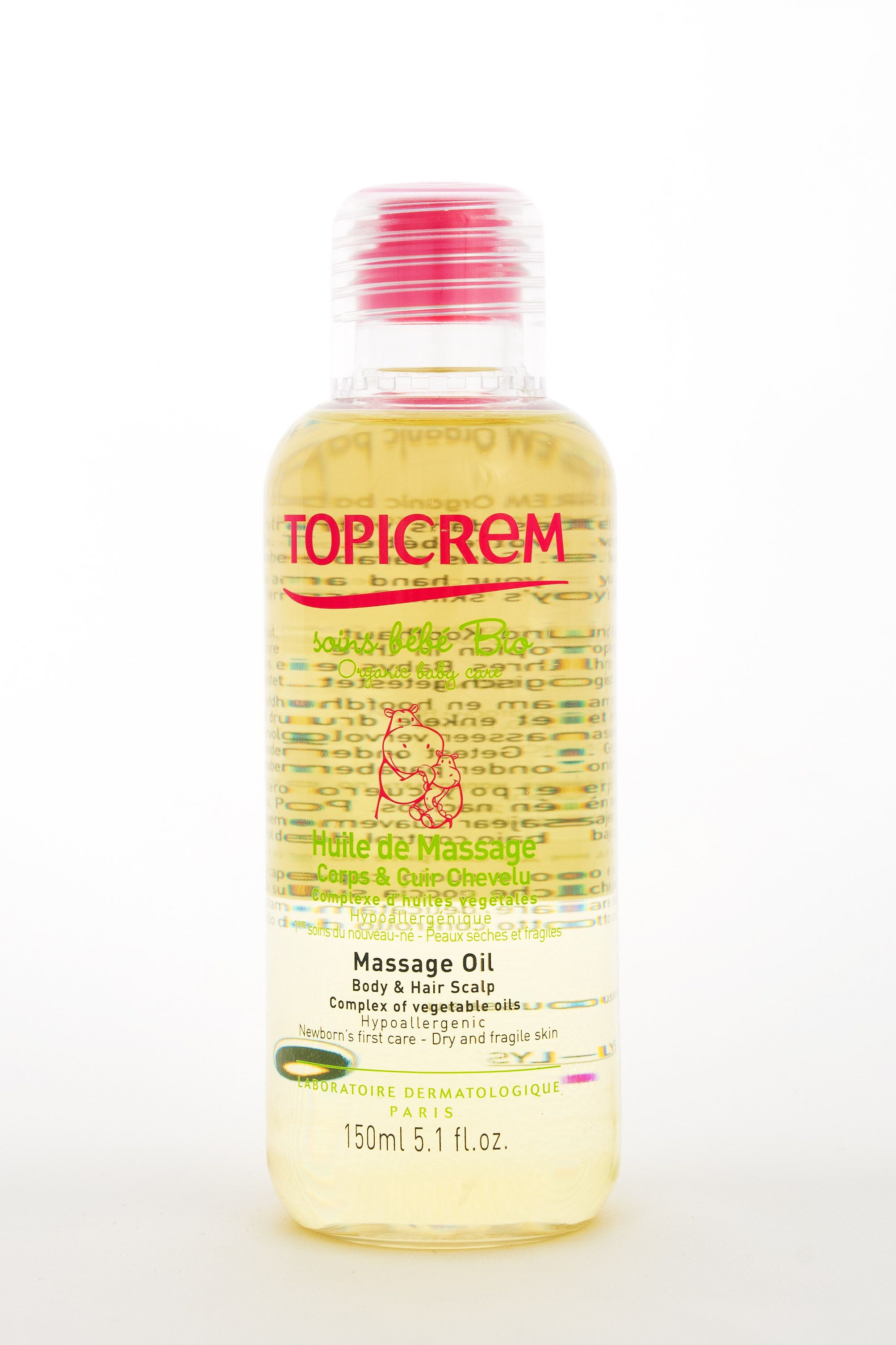 Массажное масло для тела и кожи головы Topicrem