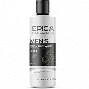 Универсальный мужской шампунь для волос и тела Men’s 3 in 1 Epica
