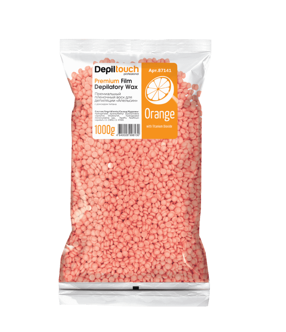 Премиальный пленочный воск с ароматом цитрусов Depiltouch Orange