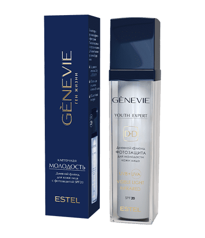 Дневной флюид-фотозащита для лица SPF 20 Genevie Youth Expert 25+