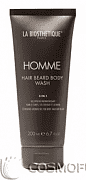 Очищающий, увлажняющий и освежающий гель для тела, волос и бороды Hair Beard Body Wash